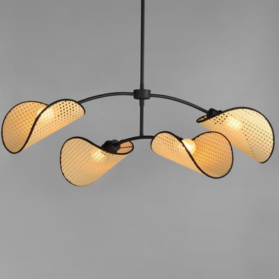 Maxim Lighting Bonnet Chandelier 3-Tier with a sleek finish, featuring cascading layers and elegant design, illuminating a modern interior space.