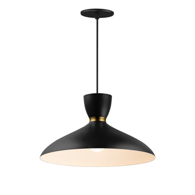 Maxim Lighting Carillon Pendant in Black with Satin Brass, featuring a modern aluminum design for stylish home illumination.