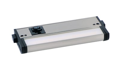 Maxim Lighting CounterMax Tunable White Under Cabinet Light in Satin Nickel, featuring durable aluminum construction for modern spaces.