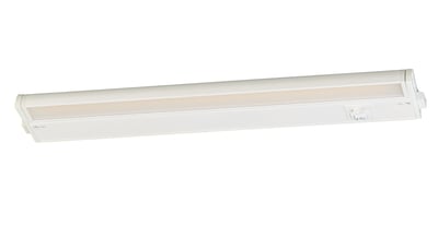 Maxim Lighting CounterMax Tunable White Under Cabinet Light in White Aluminum, perfect for enhancing kitchen ambiance.