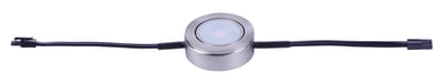 Maxim Lighting CounterMax Puck Light in Satin Nickel, sleek aluminum design for modern home lighting solutions.
