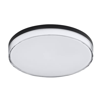Maxim Lighting Edge Flush Mount Ceiling Light with a Black finish and Iron material, featuring a sleek, modern design perfect for contemporary spaces.
