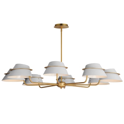 Maxim Lighting Lucas Chandelier in Natural Aged Brass finish, featuring a steel frame with multiple arms and elegant bulb fixtures.