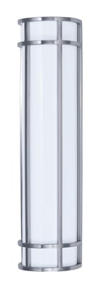 Maxim Lighting Moon Ray Outdoor Wall Sconce in Satin Nickel finish, featuring a sleek, modern design with a Stainless Steel and Acrylic construction.