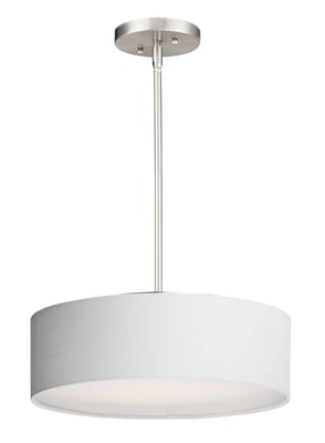 Maxim Lighting Prime Pendant in Satin Nickel finish, featuring a sleek steel frame with an acrylic shade, elegantly suspended for modern illumination.