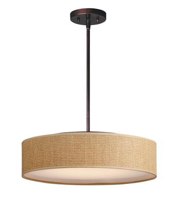 Maxim Lighting Prime Pendant in Oil Rubbed Bronze finish, featuring a sleek design with a steel frame and acrylic shade, hanging elegantly from the ceiling.