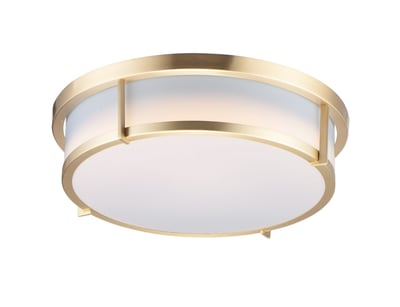 Maxim Lighting Rogue Ceiling Light Fixture with a Satin Brass finish, featuring a sleek design made of Polycarbonate and Steel materials.