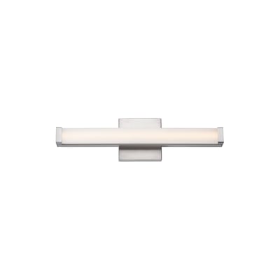 Maxim Lighting Spec Color Select Bathroom Vanity Light in Satin Nickel finish, featuring a sleek design with adjustable color temperature settings.