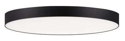 Maxim Lighting Trim Round 120V Ceiling Light with a sleek black finish, featuring a durable polycarbonate and steel construction.