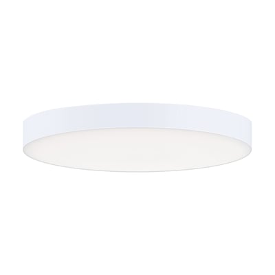 Maxim Lighting Trim Flush Mount Ceiling Light with a sleek white finish, featuring a polycarbonate and steel construction for modern elegance.