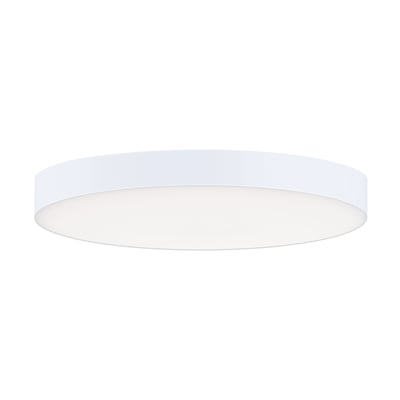 Maxim Lighting Trim Flush Mount Ceiling Light with a white finish, featuring a sleek polycarbonate and steel design for modern interiors.