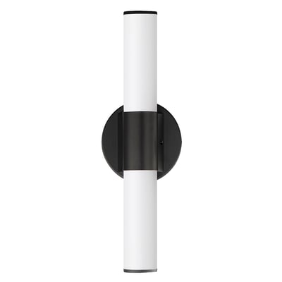 Maxim Lighting Tubo Round Bathroom Vanity Light in Satin Nickel, 30" wide, featuring a sleek, modern design with cylindrical glass shades.