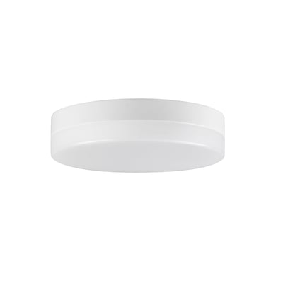 Maxim Lighting Tuner Flush Mount Ceiling Light with a sleek white finish, featuring a round aluminum and polycarbonate design for modern interiors.