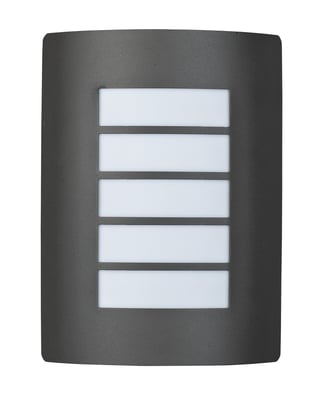 Maxim Lighting View Grate Outdoor Wall Sconce in Bronze finish, featuring a sleek stainless steel frame with polycarbonate panels for a modern look.