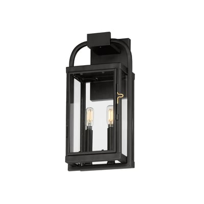 Maxim Lighting Bonham Outdoor Wall Sconce in Black, featuring durable steel, aluminum, and glass for stylish outdoor illumination.