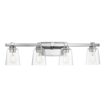 Maxim Lighting Cubos Vanity Light in Polished Chrome, featuring sleek steel and glass design for modern bathrooms.
