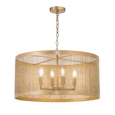 Maxim Lighting's Hatcher Pendant features a sleek design with a gold finish and steel construction, offering a modern touch to any space.