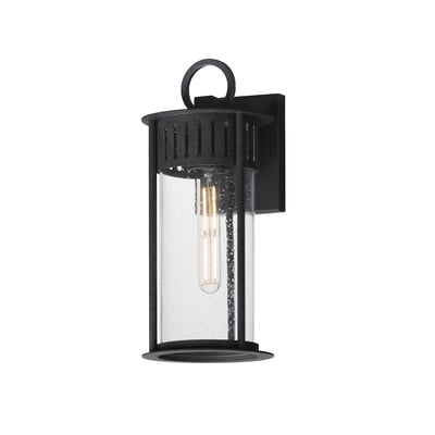 Maxim Lighting Windsor Outdoor Wall Sconce in Black Patina finish, featuring a classic design with steel and glass elements for elegant outdoor illumination.
