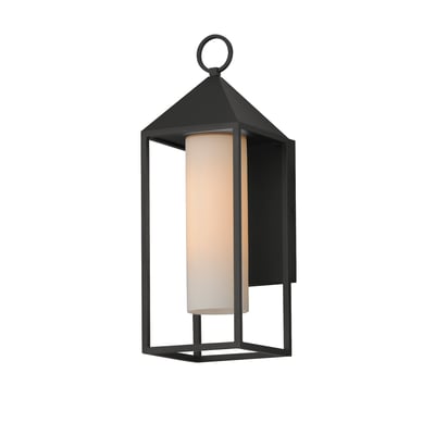 Maxim Lighting Aldous Outdoor Wall Sconce in Black, featuring durable aluminum and glass for stylish outdoor illumination.