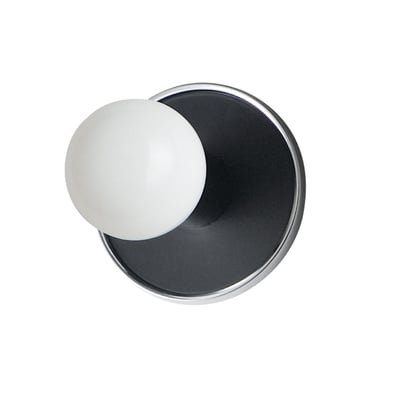 Maxim Lighting Hollywood Wall Sconce in Black with Polished Chrome finish, featuring a sleek steel design with a modern, elegant silhouette.