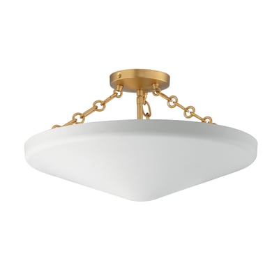 Maxim Lighting Artemis Flush Mount in Natural Aged Brass, stylish steel design for elegant home lighting.