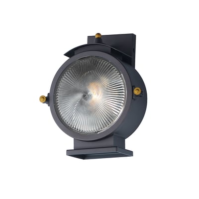 Maxim Lighting Portside Outdoor Wall Sconce in Oil Rubbed Bronze with Antique Brass finish, crafted from durable steel, featuring a nautical design.