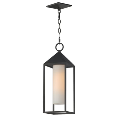 Maxim Lighting Aldous Outdoor Pendant in Black, featuring durable aluminum and glass for stylish outdoor illumination.
