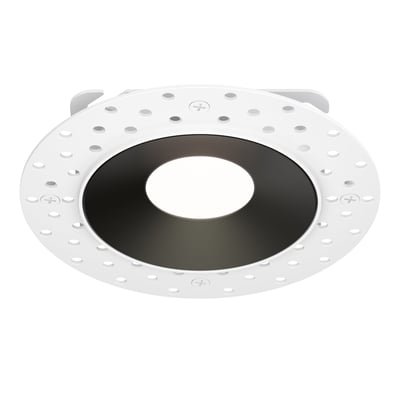 Maxim Lighting Crisp Trimless LED Downlight in Black, made of Aluminum, Steel, and PC for modern lighting solutions.