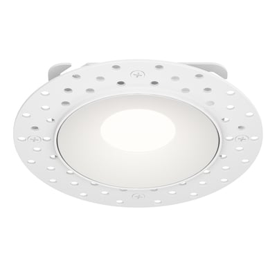 Maxim Lighting Crisp Trimless LED Downlight in White, made of Aluminum, Steel, and PC for modern lighting solutions.