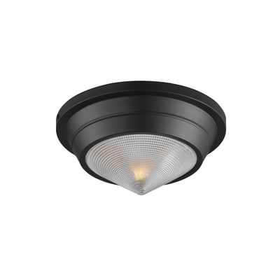 Maxim Lighting Hargreaves Flush Mount in Black finish with Steel frame and Glass shade, featuring a sleek, modern design suitable for any room.