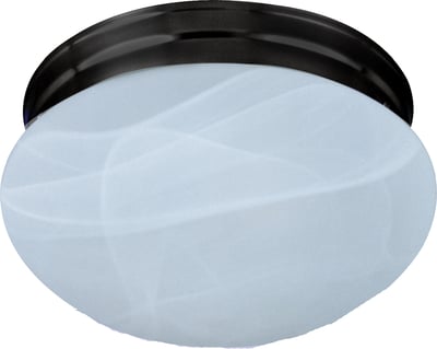 Maxim Lighting Essentials 588x Flush Mount in Oil Rubbed Bronze finish with a sleek Glass shade, perfect for modern and elegant ceiling illumination.