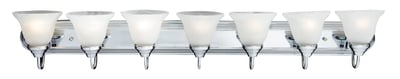 Maxim Lighting Essentials Bell Bathroom Vanity Light in Polished Chrome with Steel and Glass construction, featuring elegant bell-shaped shades.