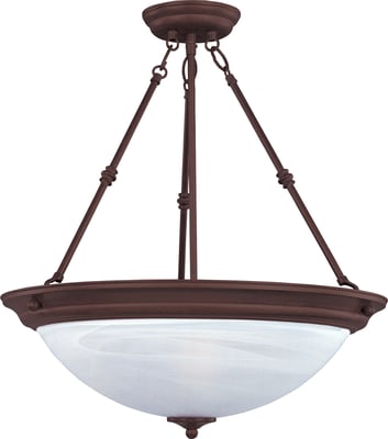 Maxim Lighting Essentials Bowl Pendant in Oil Rubbed Bronze finish with a Glass shade, featuring a simple, elegant design suitable for various interiors.