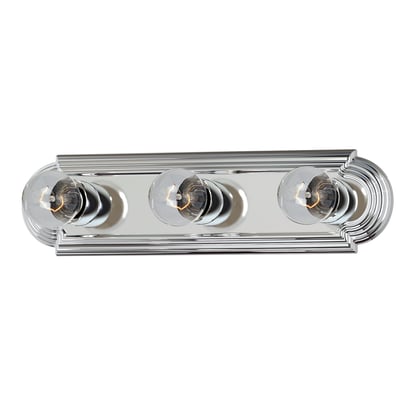 Maxim Lighting Essentials Racetrack Bathroom Vanity Light in Polished Chrome finish, featuring a sleek, modern design with steel construction.