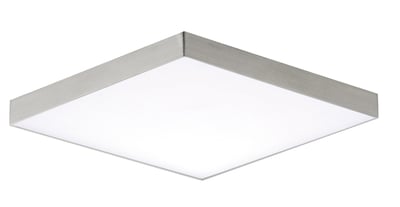 Maxim Lighting Trim Flush Mount with a sleek Satin Nickel finish, featuring a round design made from durable Polycarbonate and Steel materials.