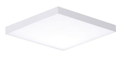 Maxim Lighting Trim Flush Mount with a white polycarbonate diffuser and steel frame, providing a sleek and modern lighting solution.