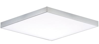 Maxim Lighting Trim Flush Mount in Polished Chrome, featuring a sleek design with a Polycarbonate diffuser and Steel frame, ideal for modern interiors.