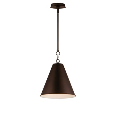 Maxim Lighting Veritas Pendant in Chestnut Bronze finish, featuring a steel frame with an elegant, modern design and soft, diffused lighting.