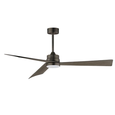 Maxim Lighting Vortex Ceiling Fan with Light in Dark Satin Nickel finish, featuring sleek steel blades and a modern design.