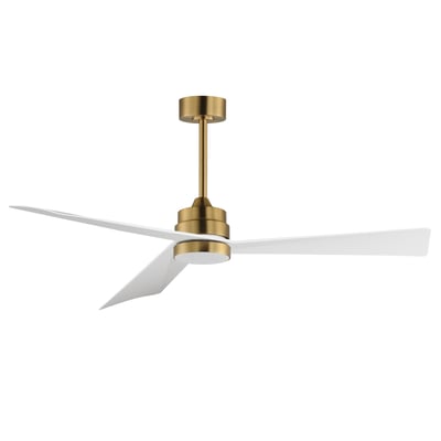 Maxim Lighting Vortex Ceiling Fan with Light in Natural Aged Brass finish, featuring a sleek design and steel construction.