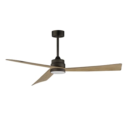 Maxim Lighting Vortex Outdoor Ceiling Fan with Light in Charcoal Bronze finish, featuring a sleek Steel frame and modern design.