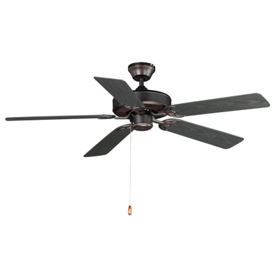 Maxim Lighting Basic-Max Outdoor Ceiling Fan in Oil Rubbed Bronze, durable steel construction for stylish outdoor cooling.