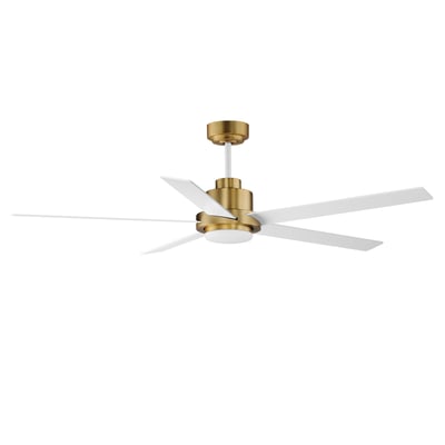 Maxim Lighting Daisy Ceiling Fan with Light in Natural Aged Brass finish, featuring a sleek Steel frame and elegant fan blades.
