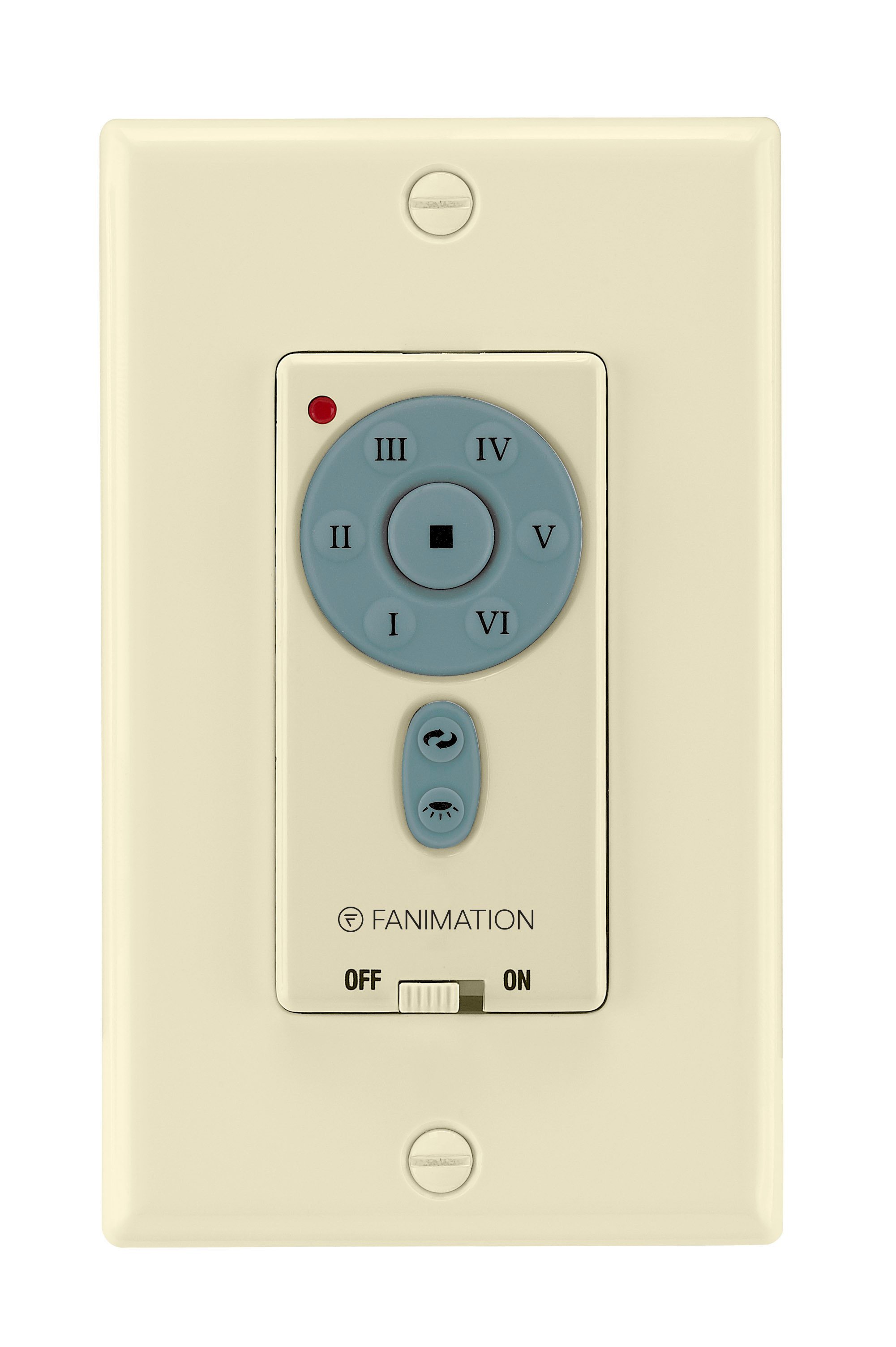 Fanimation Wall Control w/ Reverse, Downlight Control, Master Switch