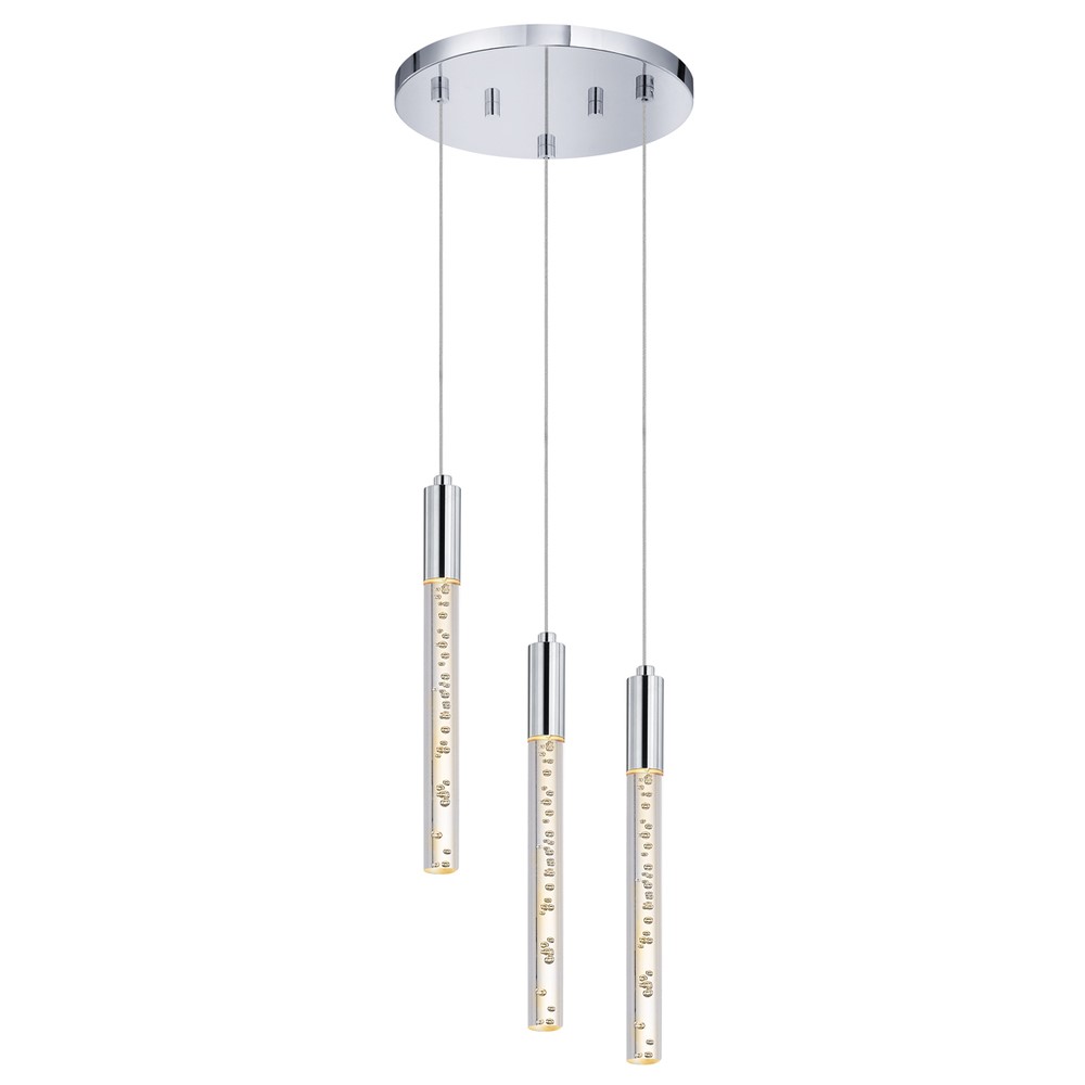 champagne led multi light pendant