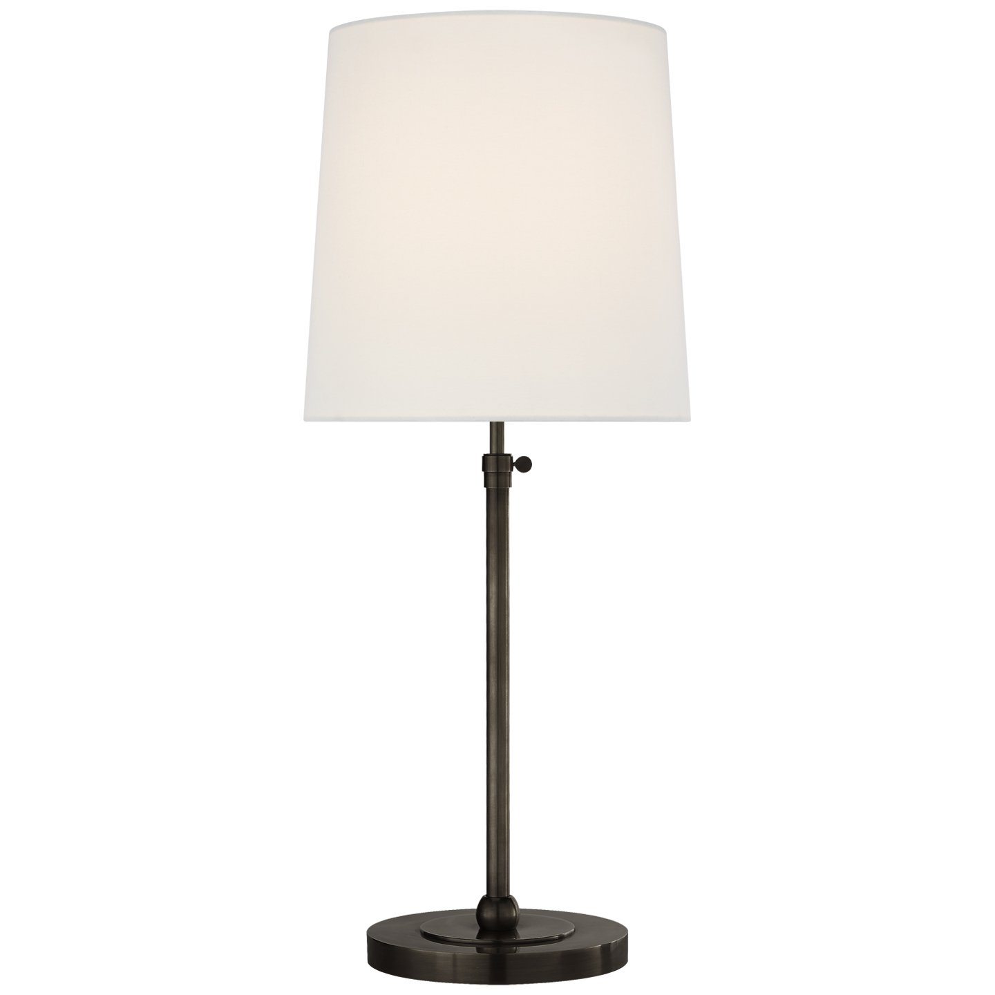 Visual Comfort Bryant Modern Antique Brass Linen Shade Table Lamp