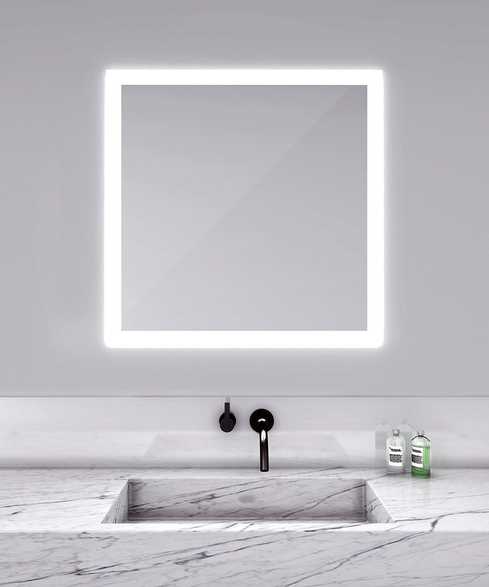 Electric Mirror Silhouette Square Lighted Mirror Lightopia