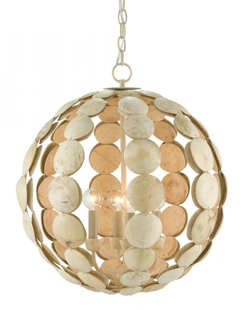 Tartufo Coco Shell Chandelier - Currey \u0026 Company, image size:799x1000