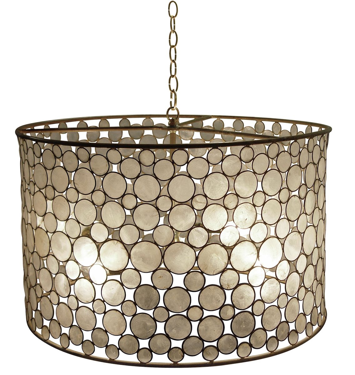 Serena Drum Chandelier Brass OPEN BOX