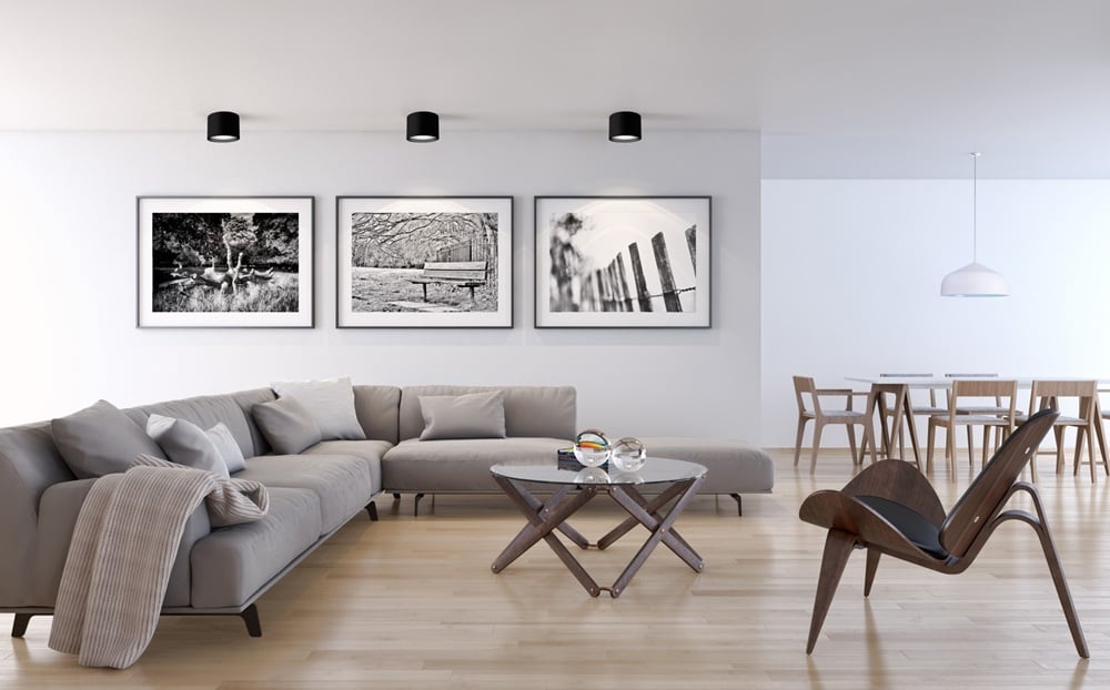 Falco Flush Mount in a living room